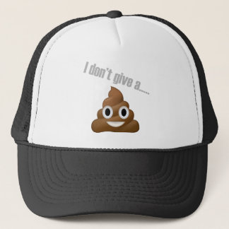 i dont give a poop emoji trucker hat