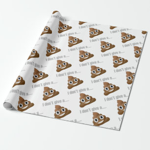 i dont give a poop emoji wrapping paper