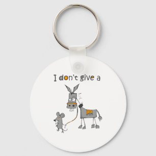 I Don't Give A Rat And Mouse Walking Funny Long Sl Key Ring