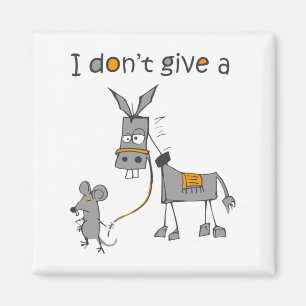 I Don't Give A Rat And Mouse Walking Funny Long Sl Magnet