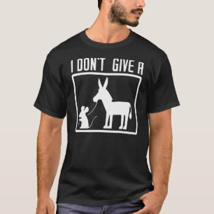 I don't give a rat donkey mouse Walking Funny poli T-Shirt