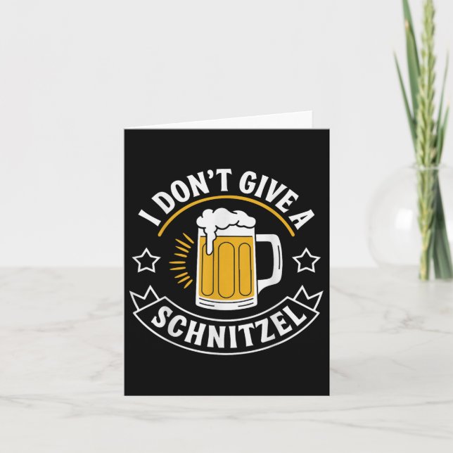 I Dont Give A Schnitzel  Card (Front)