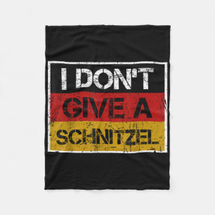 I Dont Give A Schnitzel German Beer Vintage  Fleece Blanket