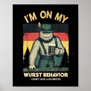 I Dont Give A Schnitzel German Beer Wurst Funny _2 Poster