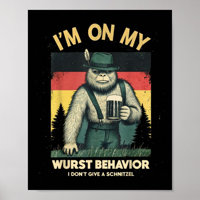 I Dont Give A Schnitzel German Beer Wurst Funny _2 Poster (Front)