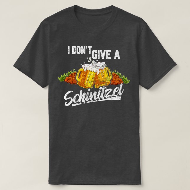 I Don't Give A Schnitzel German Germany Wurst Okto T-Shirt (Design Front)