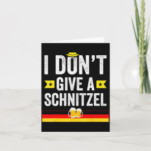 I Dont Give A Schnitzel German  Thank You Card