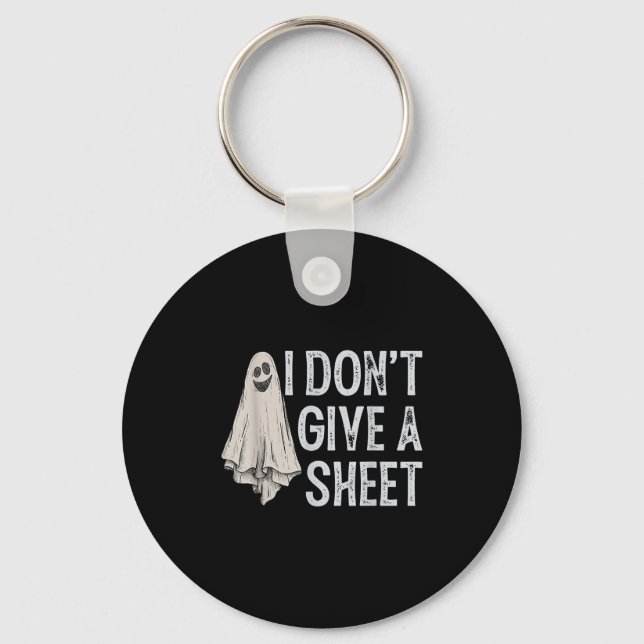 I Don't Give A Sheet Ghost Boo Funny Halloween  Key Ring (Front)