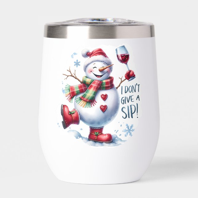 I don't give a sip funny snowman personalised  (Front)