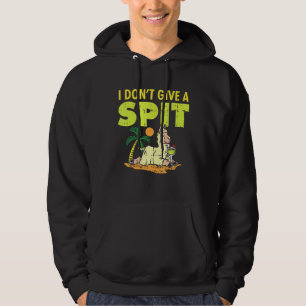 I Dont Give A Spit Llama Alpaca Pun Animal Lover Hoodie