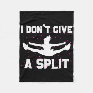 I Don't Give A Split Funny Flyer Cheerleading Gift Fleece Blanket
