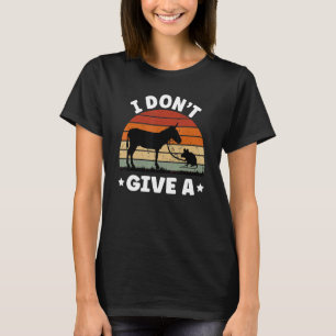 I Don't Give Rats Donkey Mouse Walking Vintage 4 T-Shirt