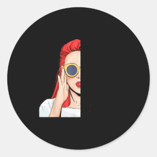 I Don't Have An Attitude Problem I Just Have A Red Classic Round Sticker