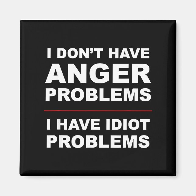 I Don't Have Anger Problems - I Have Idiot Problem Magnet (Front)
