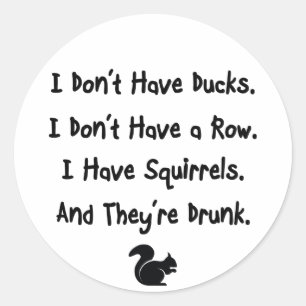 I Don't Have Ducks Classic Round Sticker