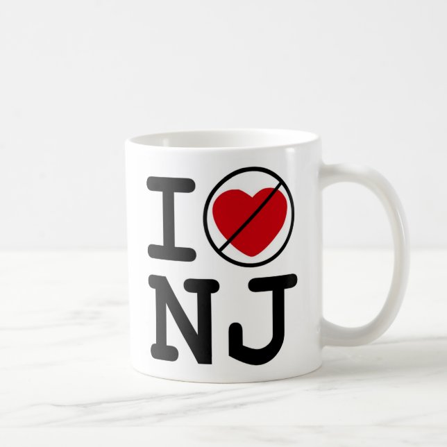 I Don't Heart New Jersey Coffee Mug (Right)