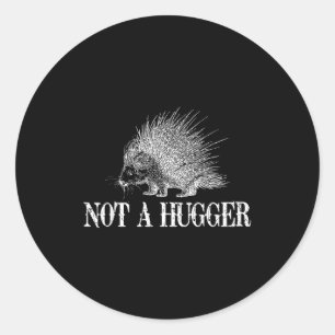 I Don't Hug Apparel Funny Introvert Rcune Tee - Un Classic Round Sticker