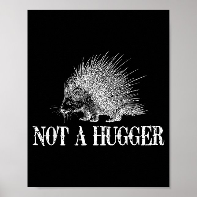 I Don't Hug Apparel Funny Introvert Rcune Tee - Un Poster (Front)