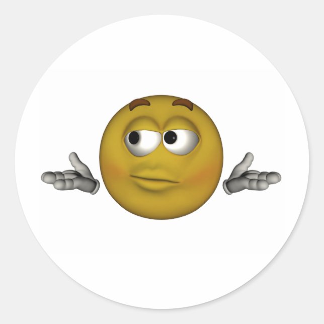 I dont know classic round sticker (Front)