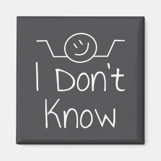 I Don't Know Hand Drawn Shrug Funny Men Women  Magnet