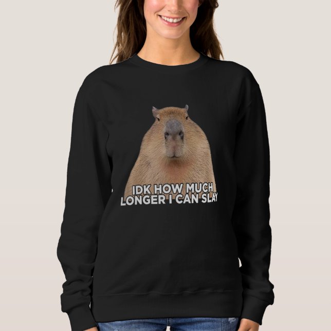 I Don't Know How Much Longer I Can Slay Capybara L Sweatshirt (Front)