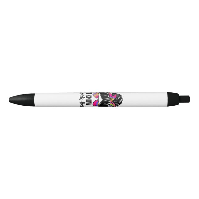 I Don't Know I Just Work Here Funny Sarcasm Quotes Black Ink Pen (Front)