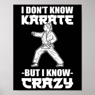 I Dont Know Karate But I Know Crazy Karate Fighter Poster