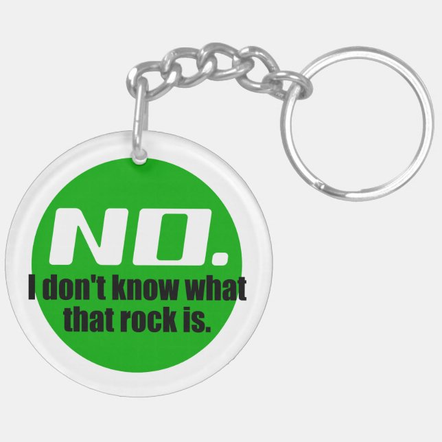 I Don't Know What That Rock Is (Green) Key Ring (Back Left)