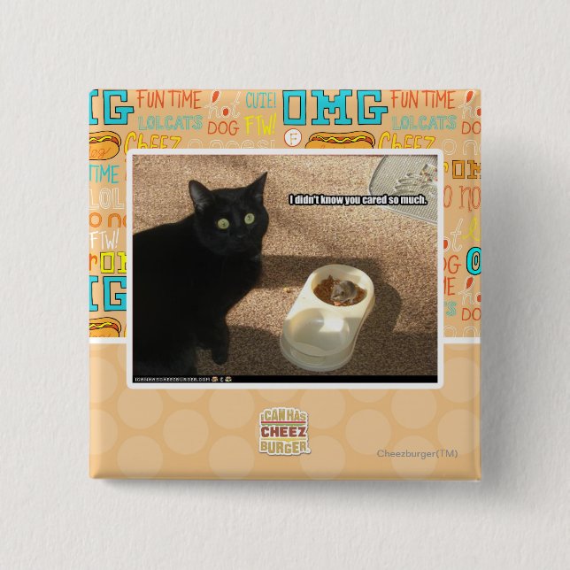 I don't know you cared 15 cm square badge (Front)