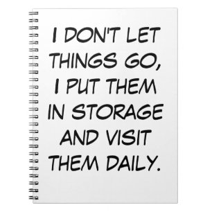 I don't let things go notebook