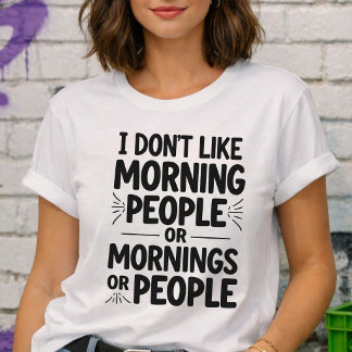 I Don't Like Morning People Anti Social Introvert Tri-Blend Shirt