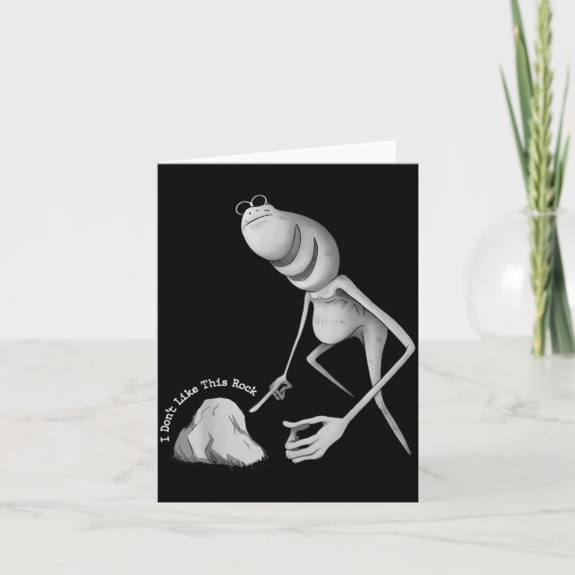 I Don't Like This Rock Funny Marcus The Worm Meme  Card (Front)