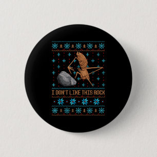 I Dont Like This Rock Marcus The Worm Ugly Sweater 6 Cm Round Badge