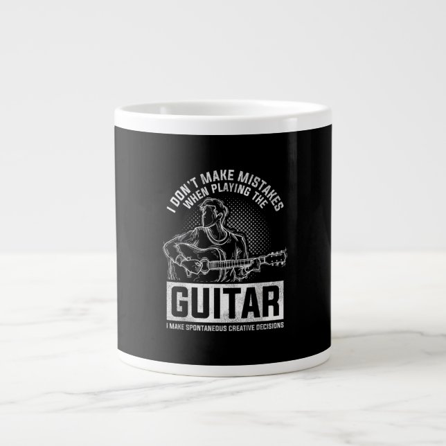 I Don't Make Mistakes When Playing The Guitar Large Coffee Mug (Front)