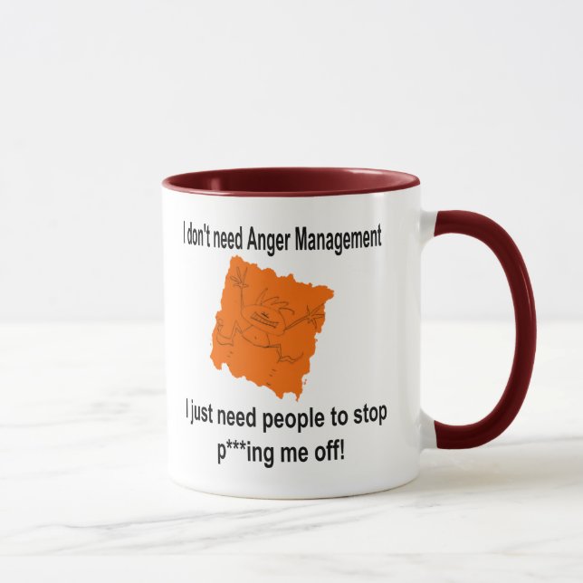 I don't need Anger Management (Red) Mug (Right)