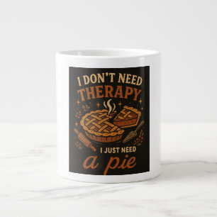 I don't need therapy, I just need a pie Large Coffee Mug