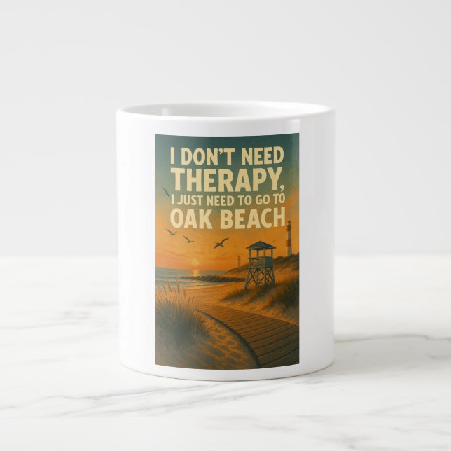 I don't need therapy, I just need Oak Beach Large Coffee Mug (Front)