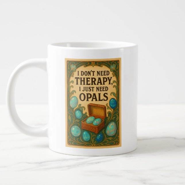 I don't need therapy, I just need Opals Large Coffee Mug (Left)