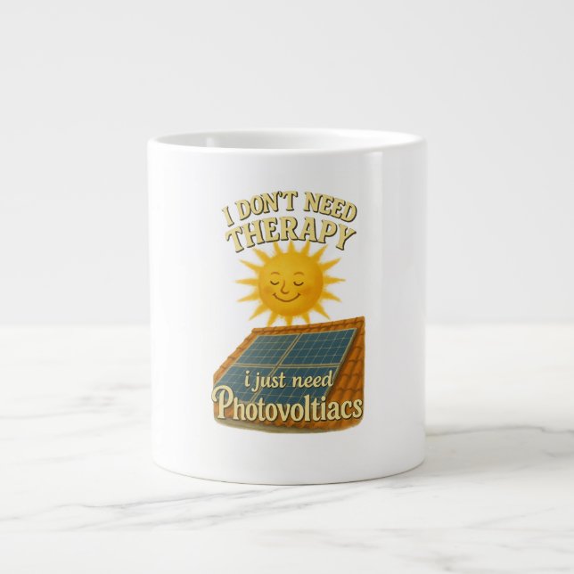 I don't need therapy, I just need Photovoltaics Large Coffee Mug (Front)