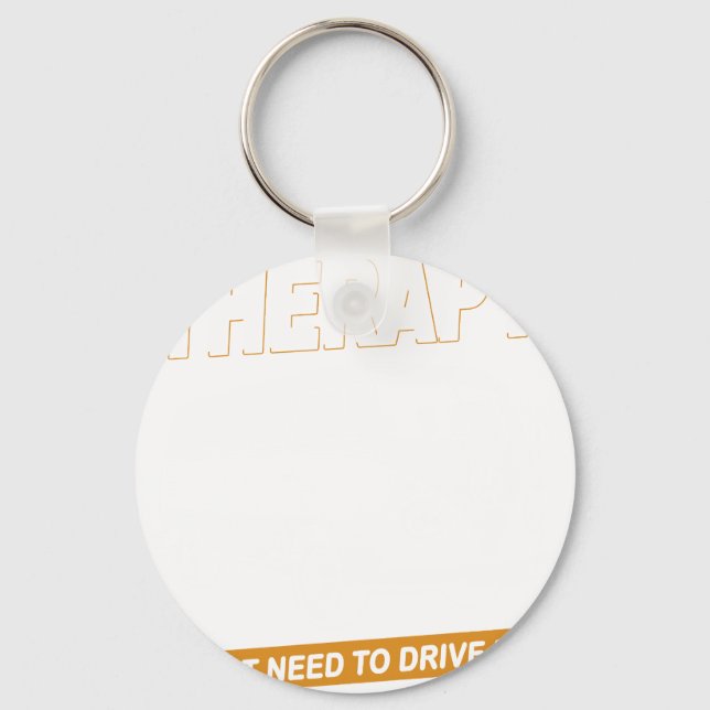 I DON'T NEED THERAPY Volkswagen Camper Van 2 Key Ring (Front)
