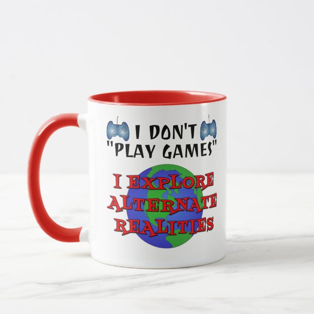 I don't Play Games I explore Mug (Left)