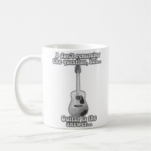 I don't remember the question but guitar is answer coffee mug