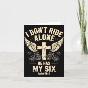 I Don't Ride Alone He Has My Six (on Back)  Card