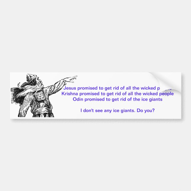 I don't see any Ice Giants... Bumper Sticker (Front)