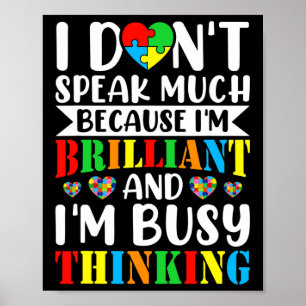 I Dont Speak Much Autistic Toddler Boy Girl Autism Poster