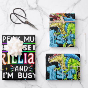 I Dont Speak Much Brilliant Autism Autistic Wrapping Paper Sheet