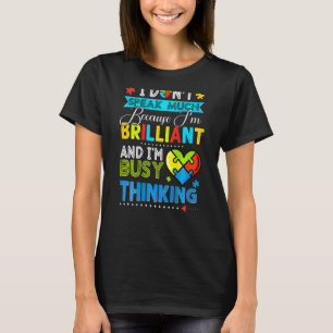 I Dont Speak Much Brilliant Autism Awareness Boys T-Shirt