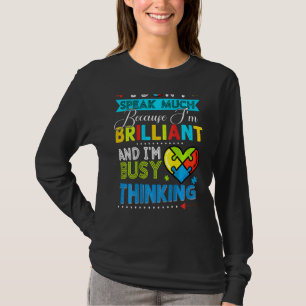 I Dont Speak Much Brilliant Autism Awareness Boys T-Shirt
