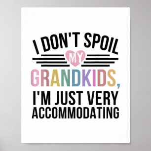 I Dont Spoil My Grandkids Im Just Very Accommodati Poster