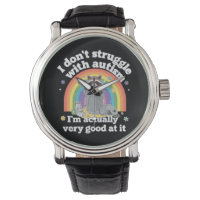 I Dont Struggle With Autism Autistic Funny Racoon